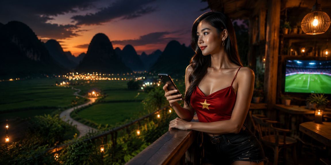 Người dùng Ninh Bình theo dõi thông tin cá cược bóng đá tại quán cà phê